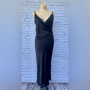 NWT Miss Love Black Maxi Slip Dress